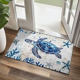 Paillasson tortue de mer, tapis de cuisine, tapis de sol antidérapant, résistant à l'huile, intérieur et extérieur, décoration de chambre à coucher, tapis de s