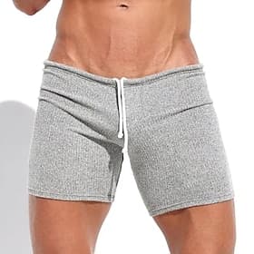 Men's Bermuda Shorts Sweat Shorts Shorts Drawstring Elastic Waist Plain Comfort Sports Short Daily Gym Yoga Athleisure Khaki White Micro-elastic