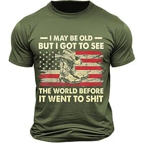 4th of July 2026 250th Memorial Day Men's Patriotic Patriot Graphic Veteran Short Sleeve T-Shirt Outdoor Sports