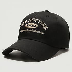 Men's Baseball Cap Sun Hat Trucker Hat Black Navy Blue Polyester / Cotton Blend Embroidered Fashion Casual Street Daily Letter Adjustable Sunscreen Breathable
