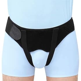 Hernia Belt for Men Hernia Support Truss for Single/Double Inguinal or Sports Hernia, Adjustable Waist Strap with 2 Removable Compression Pads Breathable Mater
