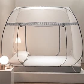 79 Double Door Mosquito Net Plus Size Mosquito Tent Increase Density Gauze Mosquito Net for Bed Mosquito Netting Free Installation