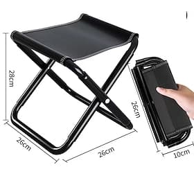 Outdoor Portable Folding Stool Collapsible Stool - Tactical Stool for Fishing, Travel, Camping, Hiking; Sturdy, Lightweight, and Compact for Queuing or Camping