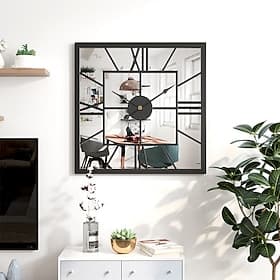 Wall clocks Large Vintage Luxury Wall Clock Metal With Mirror Wall Clock Modern Design Silent Square Clocks Wall Home Decor