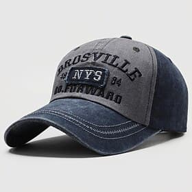 Men's Baseball Cap Sun Hat Trucker Hat Black Blue Polyester / Cotton Blend Embroidered Vintage Fashion Casual Street Daily Letter Adjustable Sunscreen Breathab