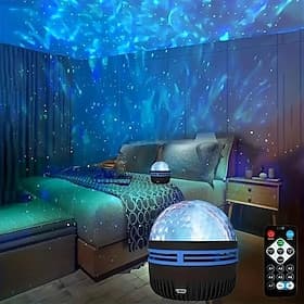 1pc Ocean Wave Projector Water Ripple Light Projector Light, Star Projector Galaxy Projector  Valentine's Gift for Bedroom Night Light Projector Gaming Room, H