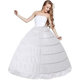 Rokoko Barock Viktorianisch Bodenlang Reifrock Krinoline Unterrock Krinoline Prinzessin Braut 6 Reifen Ballkleid Kostüm Damen königlich Maskerade Leistung Hoch