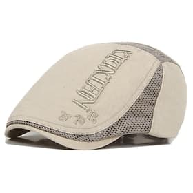 Homme Casquette Plate Chapeau Ascot Chapeau Gavroche Noir Kaki Polyester Broderie Mode Décontractées Plein Air du quotidien Bloc de couleur Lettre Ajustable Ec