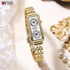 Mother's Day Gift for Women Quartz Watch Creative Fashion Casual Wristwatch Waterproof World Time Decoration Leather Mesh Belt Watch