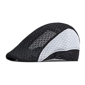 Men's Flat Cap Ascot Hat Newsboy Hat Black White Polyester Patchwork Fashion Casual Street Daily Color Block Adjustable Sunscreen Breathable