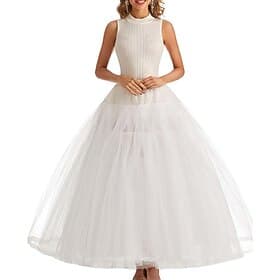 Onderrok Elegant Klassieke Lolita Rococo Tot de enkel Onderrok Onder rok Crinoline Bruid Bruids 4 lagen Baljurk A-lijn Kostuum Dames Bruiloft Feest Bruiloft ga