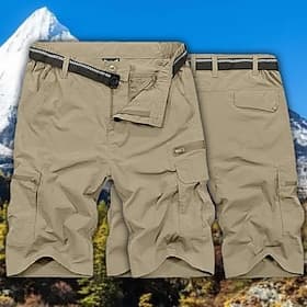 Men's Cargo Shorts Hiking Shorts Military Summer Outdoor Regular Fit Waterproof Quick Dry Breathable Shorts Zipper Pocket Black Army Green Hunting Climbing Cam