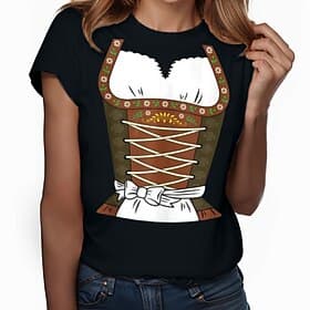 T-shirt Lederhosen 3D Casual Street Style T-shirt Sleeve for Women's Adults' Hot Stamping  for Carnival Oktoberfest Beer Party Casual Daily