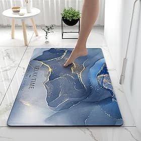 Diatomaceous Earth Bath Mat Non-slip Super Absorbent Toilet Door Quick-Drying Foot Mat Entry Door Mat Non-Slip Mat