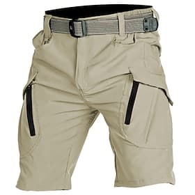 Men's Tactical Shorts Cargo Shorts Zipper Pocket Plain Waterproof Breathable Outdoor Daily Going out Fashion Casual Black Green