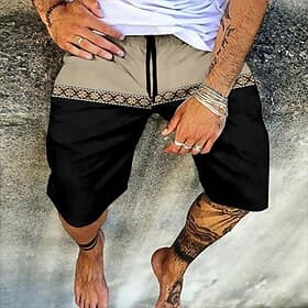 Men's Shorts Summer Shorts Beach Shorts Elastic Waist Print Graphic Prints Outdoor Knee Length Daily Beach Hawaiian Designer 1 2 Micro-elastic