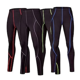 Men's Compression Pants Running Tights Leggings with Phone Pocket Base Layer Athletic Athleisure Summer Spring Fall Winter Spandex 4 Way Stretch Quick Dry Swea