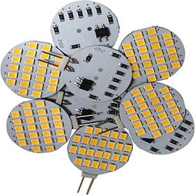 G4 LED Bulb 24-2835 SMD LED 1.5W Daylight 3000K Dimmable Super Bright 15W Halogen Replacement for RV Camper Travel Trailer Boat Under Cabinet Dome Light DC 12V