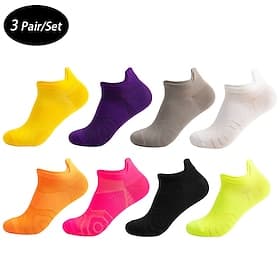 Men's 3 Pairs Multi Packs Socks Running Socks Casual Socks Black White Color Plain Sports Outdoor Daily Vacation Basic Medium Spring Fall Fashion Casual