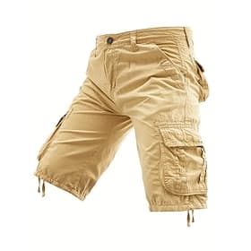 Men's Tactical Shorts Cargo Shorts Shorts Buttons Multi Pocket Plain Wearable Knee Length Outdoor Daily Camping  Hiking Fashion Classic Black Army Green