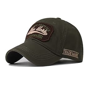 Men's Baseball Cap Sun Hat Trucker Hat Black Yellow Cotton Embroidered Fashion Casual Street Daily Letter Adjustable Sunscreen Breathable