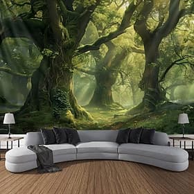 Landscape Forest Nature Hanging Tapestry Wall Art Large Tapestry Mural Decor Photograph Backdrop Blanket Curtain Home Bedroom Living Room Decoration