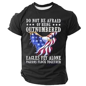 4th of July 2026 250th Memorial Day Men's Patriotic Vintage Retro Patriot 3D Print US Flag Veteran Crew Neck Short Sleeve T-Shirt Casual Street thumbnail 2