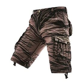 Men's Tactical Shorts Cargo Shorts Shorts Buttons Multi Pocket Plain Wearable Knee Length Outdoor Daily Camping  Hiking Fashion Classic Black Army Green thumbnail 2