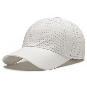 Men's Baseball Cap Sun Hat Trucker Hat Black White Polyester Fashion Casual Street Daily Plain Adjustable Sunscreen Breathable thumbnail 2