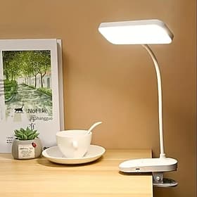 Rechargeable Led Desk Lamp 3 Light Color Adjustable Night-time Studying Reading Standing Clip Desk Lamp