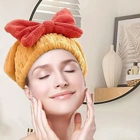 Super Absorbent Hair Towel Wrap for Wet Hair - Quick-Dry, Anti-Frizz, Soft Coral Velvet, Reduces Blow Dryer Heat Damage, Suitable for All Hair Types, Multi-Pur