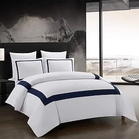 Splicing Duvet Cover Set Patchwork Quilt Design Soft and Stylish Bedding Set Includes Duvet Cover and Pillowcases Perfect for Adding a Unique Touch to Bedroom