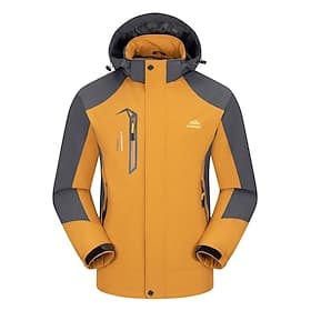 Men's Outdoor Jacket Hoodie Jacket Daily Vacation Windproof Pocket Spring   Fall Color Block Fashion Classic Hooded Regular Black Yellow Red Navy Blue Royal Bl