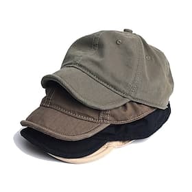 Men's Baseball Cap Sun Hat Trucker Hat Black Army Green 100% Cotton Fashion Casual Street Daily Plain Adjustable Sunscreen Breathable