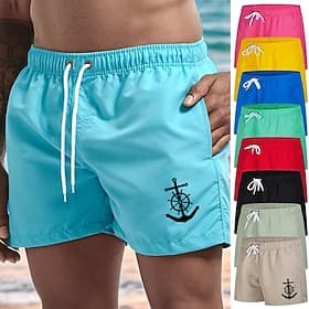 Men's Board Shorts Swim Shorts Swim Trunks Pocket with Mesh lining Elastic Waistband Shorts Beach Sports  Outdoor Swimming Pool Summer Quick Dry Lightweight So