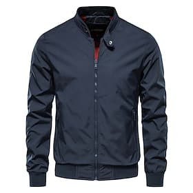 Men's Lightweight Jacket Windbreaker Sport Jacket Casual Daily Spring   Fall Casual Regular Black Green Dark Blue Beige Jacket