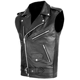 Men's Vest Gilet Leather Vest Daily Vacation Date Fashion Casual Spring Fall Pocket PU Leather Polyester Comfortable Plain Zipper Lapel Regular Fit Black Ves