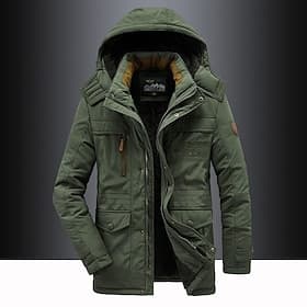 Men's Softshell Jacket Hiking Jacket Cargo Jacket Winter Autumn / Fall Outdoor Thermal Warm Fleece Lining Windproof Windbreaker Jacket Full Zip Traveling Black
