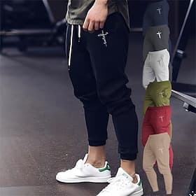 Men's Joggers Sweatpants Athletic Pants GYM Pants Drawstring Pocket Elastic Waistband Pants / Trousers Indoor Outdoor Sports Outdoor Fall Winter Soft Breathab
