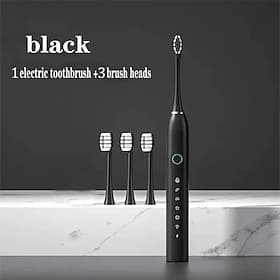 Electric USB Rechargeable Toothbrush for Adults and Teens, with 4 Brush Heads, Smart Timer, 5 Modes, IPX7 Waterproof, Teeth Whitening, Fast Charging and Long L