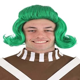 Cosplay Wigs Green Wavy Synthetic Hair Short Wigs Men's Wigs For Party