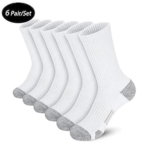 Men's 6 Pairs Multi Packs Socks Running Socks Casual Socks Black White Color Color Block Sports  Outdoor Daily Vacation Basic Medium Spring Fall Fashion Casual