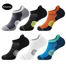 Men's 5 Pack Multi Packs Socks Ankle Socks Low Cut Socks Running Socks Casual Socks Black White Color Color Block Sports  Outdoor Daily Vacation Basic Medium S