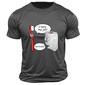Men's Graphic Tee: I Hate My Job Seriously? Funny Work Humor Short Sleeve T-Shirt