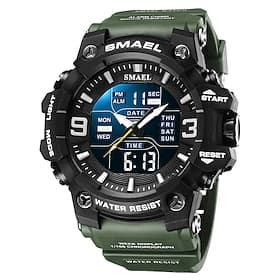 SMAEL Men Quartz Watch Minimalist Sports Casual Business Luminous Alarm Clock Waterproof Decoration Silicone Watch