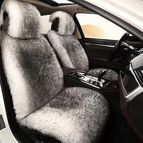 1pc Car Seat Cover Faux Wool Warm Winter Protector, Sleek Full Size Universal Seat Cushion Pad for Cars, Driver Seat