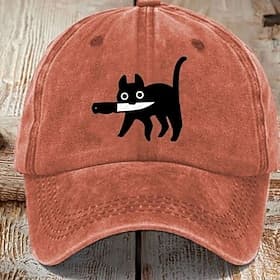 Herren Cap Basecap Sonnenhut Kappe Schwarz Orange Baumwolle Einstellbar Modisch Halloween Festival Graphic Muster Lässig / Alltäglich