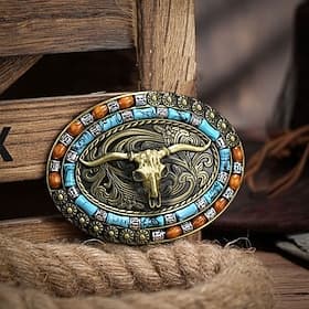 Men's Belt Buckle Buckle Alloy Vintage Style Retro Vintage Cow Bronze Daily Religious Celebrations Buckle