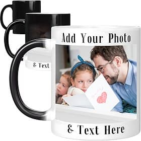 Personalized Magic Mug Customized Photo Christmas Gift Mug Heat Reveal Sensitive Mug Color Changing Ceramic Mug Xmas Cup Coffee Mug with Image Logo Text Gifts