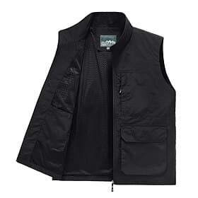Men's Hiking Vest Spring Autumn / Fall Outdoor Quick Dry Comfortable Vest Hunting Fishing Climbing Black Army Green Khaki Dark Blue Grey